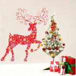 Non - Toxic Christmas Wall Art Stickers , David's Deer Christmas Window Decal