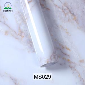 China Waterproof Adhesive Wallpaper Stickers for Kitchen Countertop and Bathroom White Marble Granite Design Mildew Proof wholesale