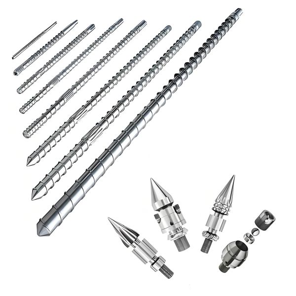 Bimetallic Injection Screw Barrel Custom Plastic Machine Replacement Parts