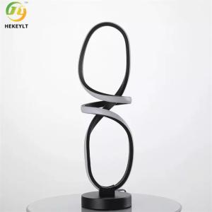 China Nordic Modern Led Bedside Table Lamp Black Geometric Minimalist For Indoor wholesale