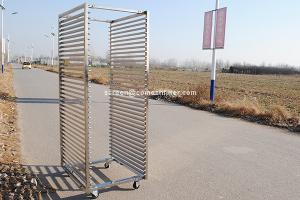 35 Layers Single Row 0.8mm Stainless Steel Rack Trolley