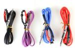 OEM 1.5M Silicone 4 Colors Tattoo Machine Power Supply Clip Cord