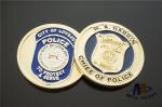 Despoke Two Sides Brass Challenge Coins Background Sandblast For Collection
