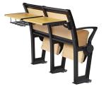 Mooden Folded School Desk And Chair For Double Student Aluminum Alloy Foot