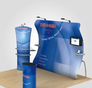 China Full Color Tension Fabric Pop Up Display UV Resistant Dye Sublimation wholesale