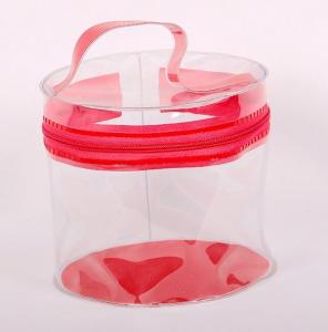 China SMETA 0.3mm Transparent Makeup Organizer , ISO9001 Clear PVC Makeup Bag wholesale