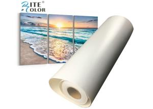 China Glossy Inkjet Pure Cotton Canvas Large Format 400gsm For Pigment Dye Inks wholesale