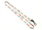 White Background Nylon Dye Sublimation Lanyards Both Sides Logo 900*10mm