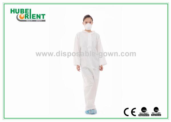 Long Sleeve Disposable Coveralls For Factory/Disposable PP/MP/SMS Coverall