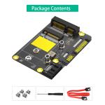 SATA 3.0 22PIN to NGFF M.2 B-Key MSATA Slot Converter Adapter Card For 2230 2242