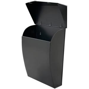 China Galvanized Steel Black Mailbox Rust Resistant Wall Mount Parcel Drop Box for Outdoor wholesale