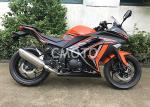 Digital Speedmeter Orange Black Street Sport Motorcycles Mufler Stainless Steel