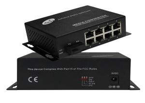 China 10/100Mbps Commercial Media Converter 1 Fiber 8 Ethernet POE Port wholesale