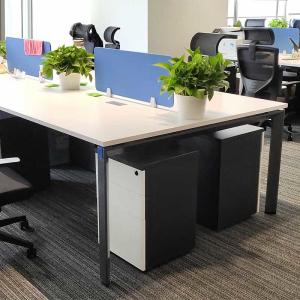 China Open Staff Table MDF Office Workstation Furniture For 4 Person wholesale