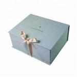 Ribbon Closure Style Jewelry Packaging Boxes , Folding Gift Packaging Box