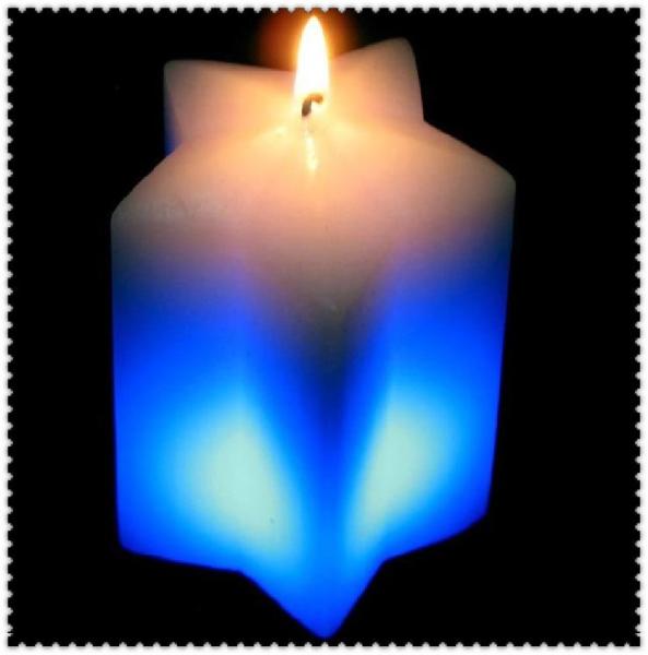 Star/flower/square/round shape LED color changing candle with 100%paraffin wax