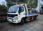 White Single Cab Foton Auman 5T Truck Blue Platform Car Carrier LHD