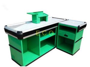 China Custom Green Cashier Checkout Display Counter For Retail Store / Supermarket wholesale