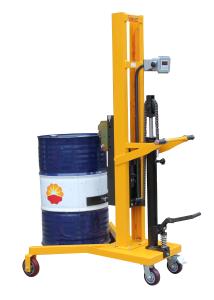China Electronic Balance Type 1100mm Lifting Height Manual Drum Stacker With 450Kg Load wholesale