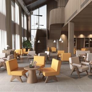 China Five Star Hotel Lobby Furniture Negotiation Sofa Table And Chair Set wholesale
