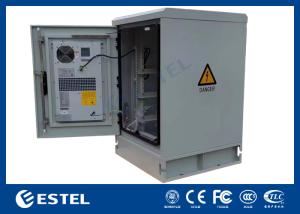 China 16U Outdoor Floor Enclosure Single Wall Galvanized Steel One Front Door With Air Conditioner wholesale