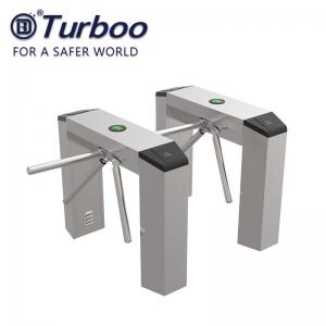 China SUS201 Tripod Turnstile Gate Barrier With Bi Direction Two RFID Readers wholesale