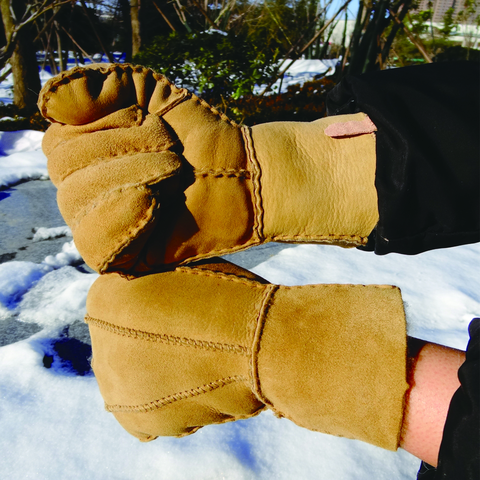 Manufacturer customized ladies shearling sheepskin gloves