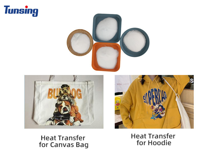 White Tpu Dtf T-Shirt Printing Hot Melt Adhesive Powder DSC 90-115 C for Heat Transfer