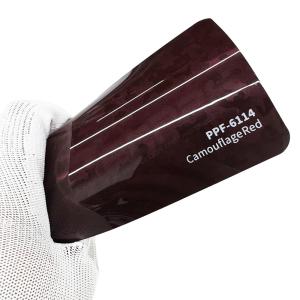 China Camouflage Red 8mil Forged Carbon Paint Protection Film car wholesale