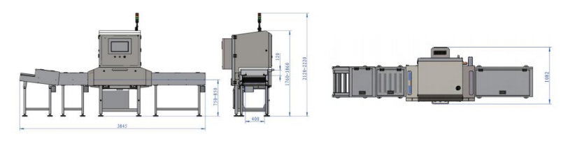High resolution X ray Inspection fish bones inside frozen fast food UNICOMP UNX4343