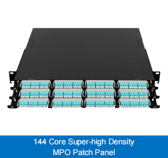 1U 144 Core Super-high Density MPO/MTP Rack-mount Fiber Patch Panel For Data Center and Network Solution