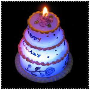 China Simulate cake LED color changing candle 100% handmade production wholesale