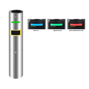 China Brushed SS304 Access Control Turnstiles Temporary Visitor Card Collector wholesale
