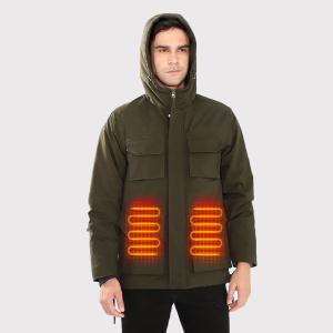China Washable Men's Heated Body Warmers 7.4V Rechargeable Heated Jacket with 4 Heating Zones wholesale