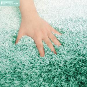 China BSCI Shiny Green Shaggy Microfiber Tufted Bath Rug Runner wholesale