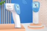 Blue Non Contact Forehead Thermometer , Infrared Forehead Temperature Gun