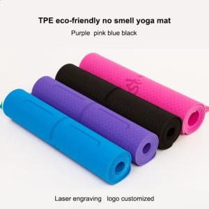 China Anti Slip Surface TPE Foldable Yoga Mat , 4mm / 6mm Yoga Mat Premium Non slip wholesale