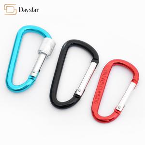 China Snap Quick Hang Hooks Keychain Metal Accessories , D Ring Shape Locking Carabiners wholesale