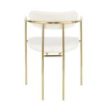 Contemporary Round Dinette Sets Velvet Upholstered Arm chair For Home