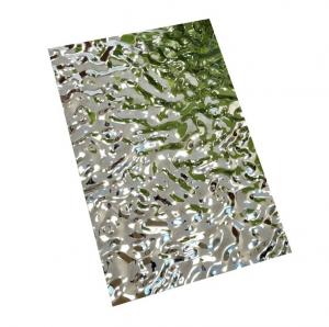 China 304 stainless steel pvd metal textured sheet silver Small water ripple stainless steel sheet wholesale