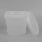 12*11*12cm Empty Transparent Plastic Bucket IML Design For Food Industry