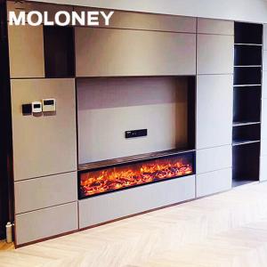 China 70inch Modern Indoor Built in Electric Fireplace LED Simulate Wood Burning Flame wholesale