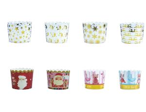 China Decorative Food Grade Christamas Paper Cupcake Case Muffin Liners Mini Cupcake Wrappers wholesale