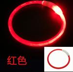 Custom Nylon Waterproof Dog Training Collar Reflective LED Luminous Charging Pet