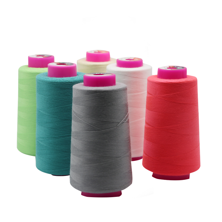 Multicolor Spun Polyester Sewing Thread For Garment Abrasion Resistance