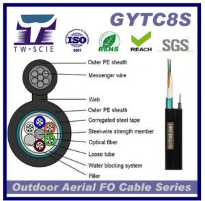 China 36 Core GYTC8s Fiber Optic Network Cable Self - Support Aerial Installation Method wholesale