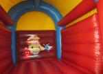 Small Size Firefighting Car Kids Inflatable Bounce House With Arc Roof 3x4m
