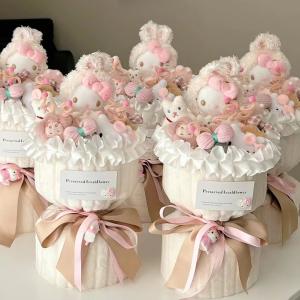 China Variety Dolls Plush Flower Bouquet Hello Kitty Valentine's Day/ Year/Birthday Gift for Kids wholesale