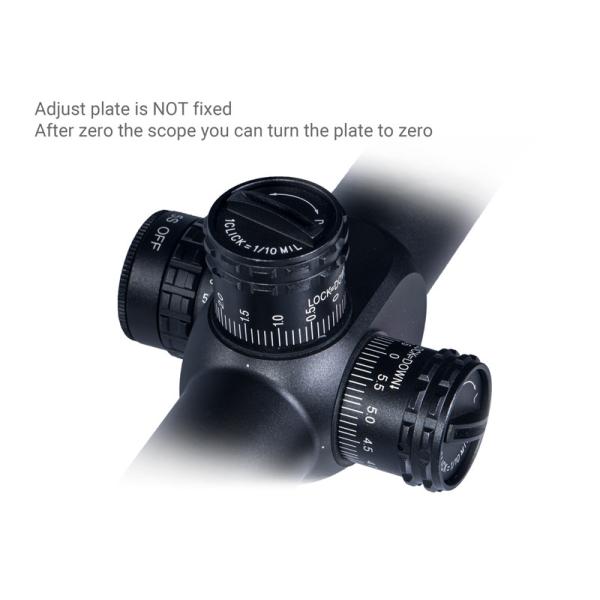 Zero Locking Target Turrets Tactical Hunting Scope MOA Audible / Resettable Windage