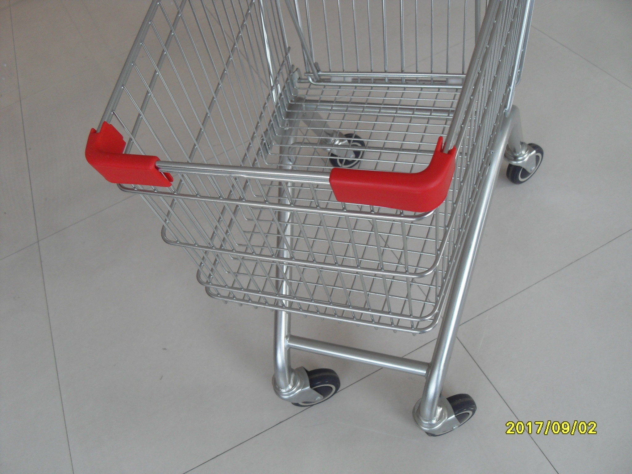 60L Supermarket Shopping Carts With 4 Inch PU Casters Used In Small Shop
